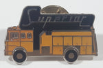 Superior Fire Truck Yellow and Black Enamel Metal Lapel Pin