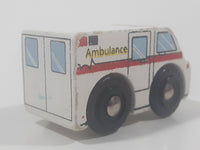 Ambulance White Wood Toy Vehicle