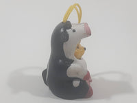 Disney Danglers Winnie The Pooh Dressed in a Cow Costume 2 1/4" Tall Toy Figure