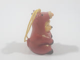 Disney Danglers Winnie The Pooh Dressed in a Red Bull Cow Costume 2 1/4" Tall Toy Figure