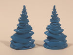 Disney Frozen Blue Trees 1 3/4" Tall Toy Accessory Set of 2