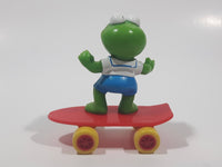 Vintage HA! The Muppets 1986 Baby Kermit The Frog Skateboarding Figurine McDonald's Happy Meal Toy