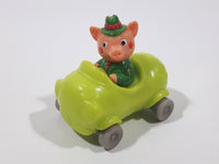 1994 Busy Town Richard Scarry Frumble Pig Green Car Plastic Toy Vehicle McDonald's Happy Meals