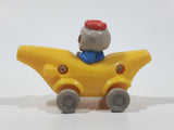 1994 Busy Town Richard Scarry Monkey In Banana Car Plastic Toy Vehicle McDonald's Happy Meals