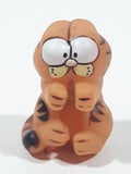 Garfield 1 3/4" Tall Rubber Toy Figure Pencil Topper Made in Hong Kong