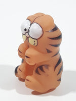 Garfield 1 3/4" Tall Rubber Toy Figure Pencil Topper Made in Hong Kong