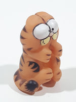 Garfield 1 3/4" Tall Rubber Toy Figure Pencil Topper Made in Hong Kong