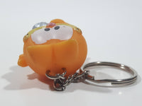 Star Awards Paws Garfield Singer Holding A Microphone 1 3/4" Tall Toy Figure Hard Rubber Key Chain
