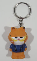 Star Awards Paws Garfield Doctor in Blue Shirt 1 3/4" Tall Toy Figure Hard Rubber Key Chain