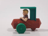 1993 McDonald's The Flintstones Barney Rubble Log Car Plastic Toy Vehicle 1 7/8" Long