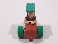 1993 McDonald's The Flintstones Barney Rubble Log Car Plastic Toy Vehicle 1 7/8" Long