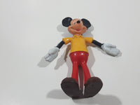 Vintage Brabo Walt Disney Productions Mickey Mouse Bendable Poseable 5" Tall Rubber Toy Figure
