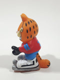 Paws Garfield Ice Hockey Player 3 1/2" Tall Rubber Toy Figure No Stick