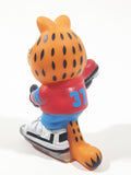 Paws Garfield Ice Hockey Player 3 1/2" Tall Rubber Toy Figure No Stick