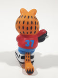 Paws Garfield Ice Hockey Player 3 1/2" Tall Rubber Toy Figure No Stick