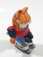 Paws Garfield Ice Hockey Player 3 1/2" Tall Rubber Toy Figure No Stick