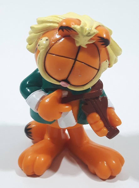 Rare Garfield Playing Violin 3" Tall PVC Toy Figure