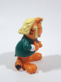 Rare Garfield Playing Violin 3" Tall PVC Toy Figure