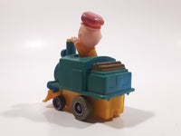 1989 Peanuts Charlie Brown Cartoon Character in Pullback Motorized Friction Toy Train Vehicle McDonald's Happy Meal FADED