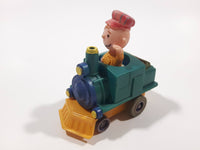 1989 Peanuts Charlie Brown Cartoon Character in Pullback Motorized Friction Toy Train Vehicle McDonald's Happy Meal FADED