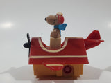 Vintage 1989 Peanuts Gang Pop Mobiles United Features Syndicate Snoopy Flying Ace Doghouse Plastic Toy McDonald's Happy Meals FADED