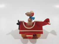 Vintage 1989 Peanuts Gang Pop Mobiles United Features Syndicate Snoopy Flying Ace Doghouse Plastic Toy McDonald's Happy Meals FADED