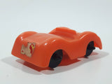 Vintage Orange Plastic Toy Car Vehicle 2 1/4" Long