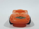 Vintage Goodyear Orange Plastic Toy Car Vehicle 2 1/2" Long Made in Hong Kong