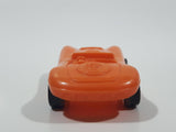 Vintage Goodyear Orange Plastic Toy Car Vehicle 2 1/2" Long Made in Hong Kong