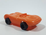 Vintage Goodyear Orange Plastic Toy Car Vehicle 2 1/2" Long Made in Hong Kong