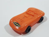 Vintage Goodyear Orange Plastic Toy Car Vehicle 2 1/2" Long Made in Hong Kong