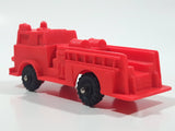 Vintage Fire Truck Bright Pink Red Rubber Toy Car Vehicle 4 1/8" Long
