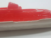 Rare Vintage Plasti Toy Steam Ship Red and White Plastic Toy Boat 7" Long