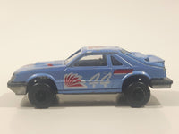 Vintage Majorette No. 220 Mustang SVO Blue 1/59 Scale Die Cast Toy Car Vehicle with Opening Hatch