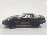 Vintage Majorette Chevrolet Corvette ZR-1 No. 215 & 268 Black 1/57 Scale Die Cast Toy Car Vehicle with Opening Doors Missing One Door Made in France