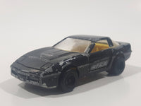 Vintage Majorette Chevrolet Corvette ZR-1 No. 215 & 268 Black 1/57 Scale Die Cast Toy Car Vehicle with Opening Doors Missing One Door Made in France