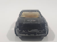 Vintage Majorette Chevrolet Corvette ZR-1 No. 215 & 268 Black 1/57 Scale Die Cast Toy Car Vehicle with Opening Doors Missing One Door Made in France