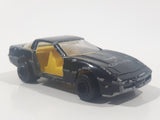 Vintage Majorette Chevrolet Corvette ZR-1 No. 215 & 268 Black 1/57 Scale Die Cast Toy Car Vehicle with Opening Doors Missing One Door Made in France