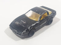 Vintage Majorette Chevrolet Corvette ZR-1 No. 215 & 268 Black 1/57 Scale Die Cast Toy Car Vehicle with Opening Doors Missing One Door Made in France