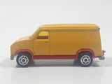Vintage Majorette No. 279 / 234 Fourgon Van Yellow Red 1/65 Scale Die Cast Toy Car Vehicle Made in France with Opening Rear Doors