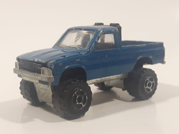 Vintage Majorette 4x4 Toyota Pick-up Truck Dark Blue No. 287 and 292 Die Cast Toy Car Vehicle with Opening Hood