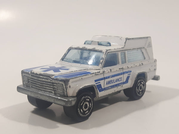 Vintage Majorette No. 269 Ambulance White 1/64 Scale Die Cast Toy Car Vehicle
