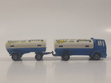 Vintage Majorette Milky The Good Milk Ford Truck and Trailer White and Blue 1/100 Scale Die Cast Toy Vehicle