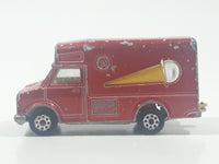 Vintage Majorette No. 224 / 259 Fourgon Ice Cream Truck Dark Red 1/57 Scale Die Cast Toy Vehicle with Slide Out Canopy Made in France