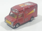 Vintage Majorette No. 224 / 259 Fourgon Ice Cream Truck Dark Red 1/57 Scale Die Cast Toy Vehicle with Slide Out Canopy Made in France