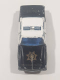 Vintage Majorette No. 240 Chevrolet Impala Highway Patrol Police Black and White 1/69 Scale Die Cast Toy Car Vehicle with Opening Doors