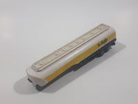 Vintage Majorette No. 364 Petrol Fuel Tanker Truck Trailer AGIP White and Yellow 1/100 Scale Die Cast Toy Car Vehicle Made in France