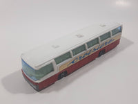 Vintage Majorette No. 373 Neoplan Bus Croisiere Red and White 1/87 Scale Die Cast Toy Car Vehicle