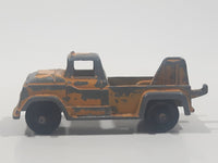 Vintage Tootsie Toys C421 Salvage Wrecker Tow Truck Yellow Die Cast Toy Car Vehicle Made in Chicago U.S.A.