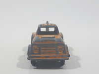 Vintage Tootsie Toys C421 Salvage Wrecker Tow Truck Yellow Die Cast Toy Car Vehicle Made in Chicago U.S.A.